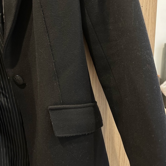 rag & bone | Black, Tailored Fit Wool Coat - Picture 5 of 8